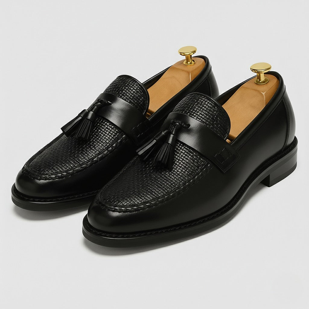Herren Loafer Mit Quaste Und Runder Kappe