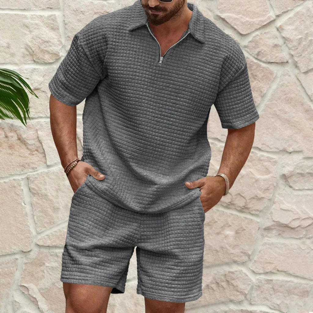 Tom Hollinger | Herren Sommer Set In Waffelstrick Mit Relaxed Fit
