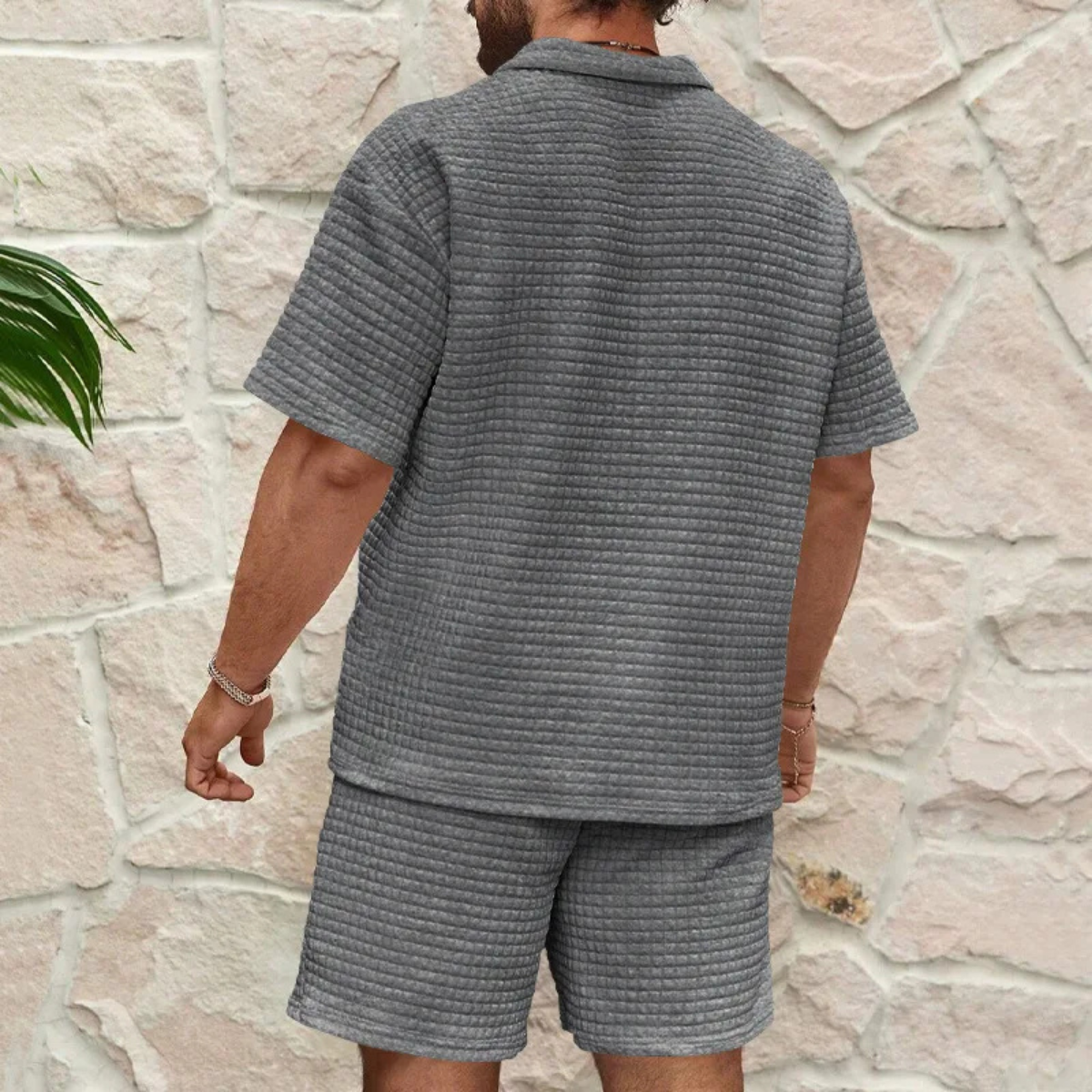 Tom Hollinger | Herren Sommer Set In Waffelstrick Mit Relaxed Fit